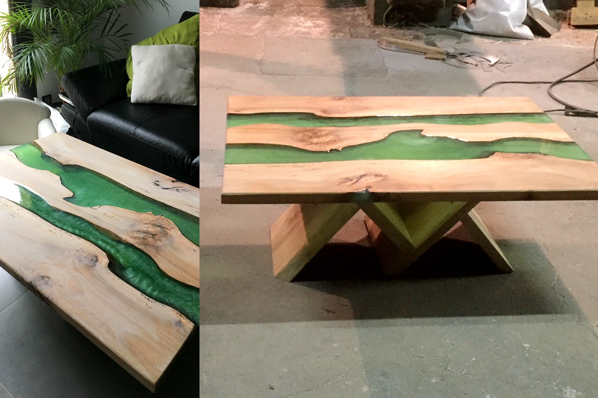 Fabrication d’une table en bois et résine époxy